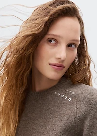 Studded knitted sweater