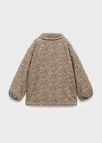 Leopard-print corduroy coat