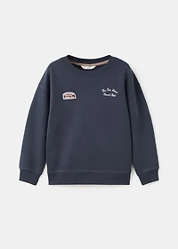 Embroidered cotton sweatshirt
