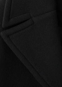 Oversized short wool coat