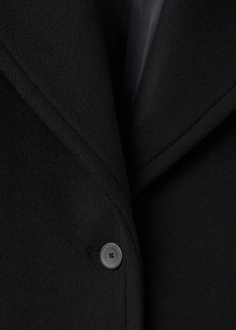 Oversized short wool coat