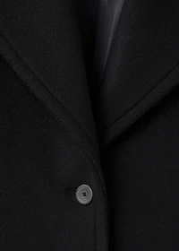 Oversized short wool coat