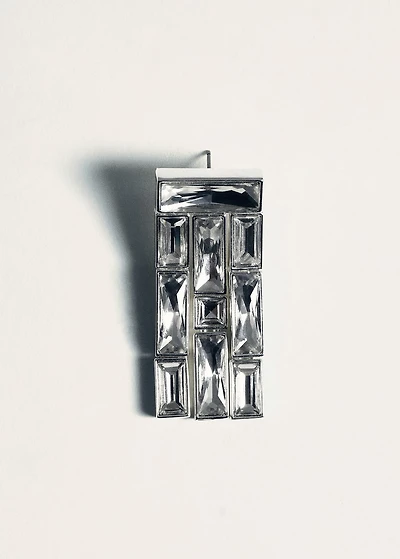 Dangling earrings with crystal strips