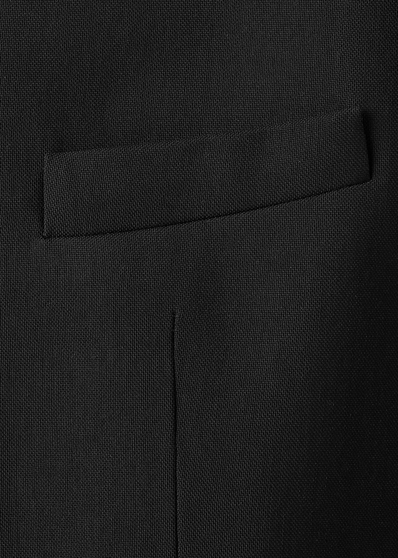 Suit blazer without lapels