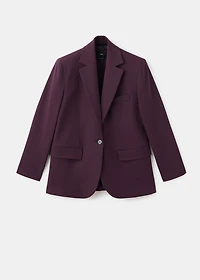 Wool-blend suit blazer