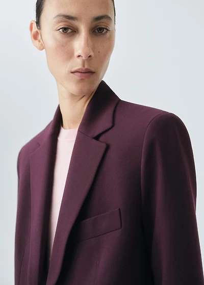 Wool-blend suit blazer