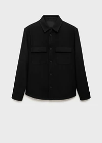 Wool overshirt with pockets