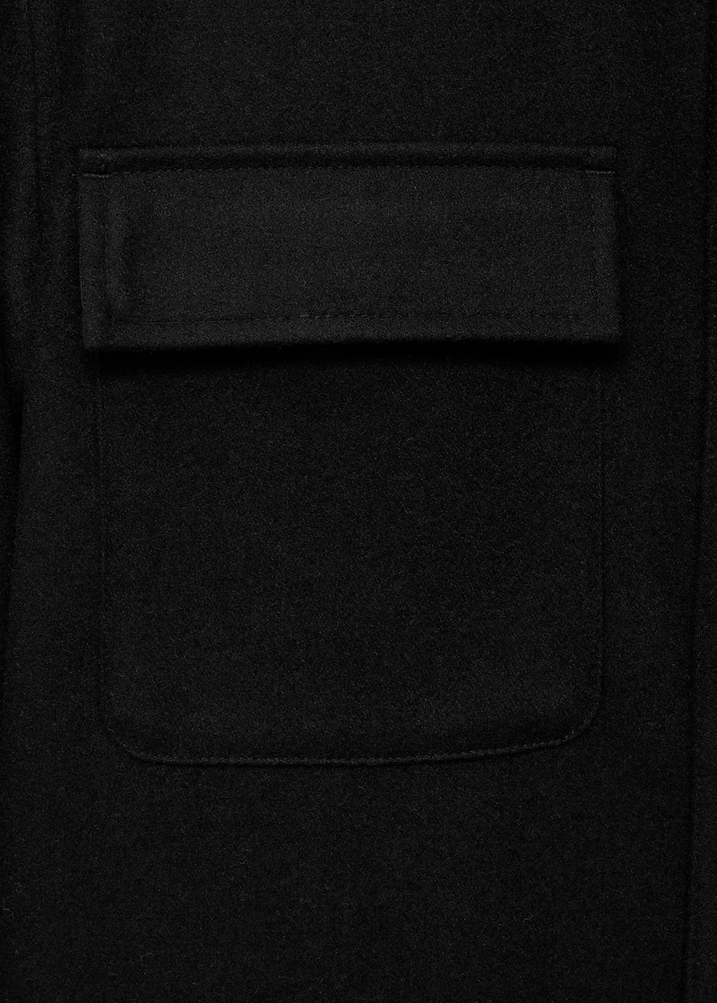 Wool overshirt with pockets