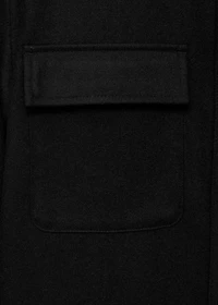 Wool overshirt with pockets