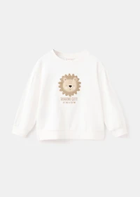Embroidered lion sweatshirt