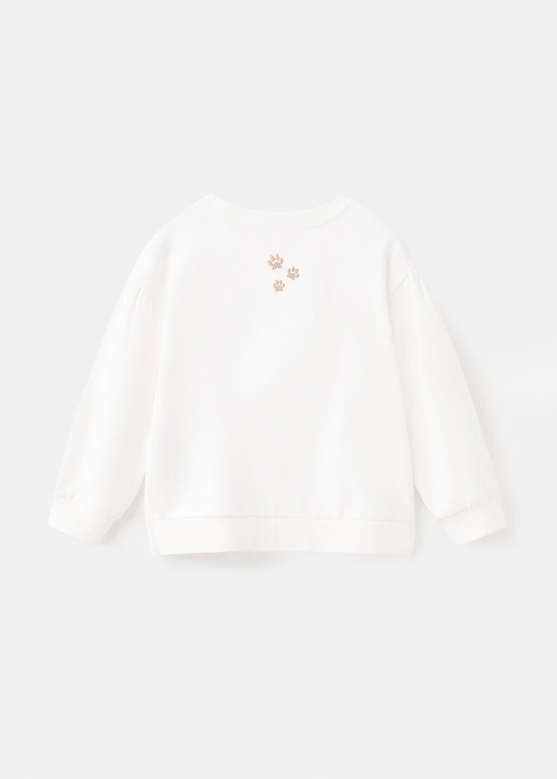 Embroidered lion sweatshirt