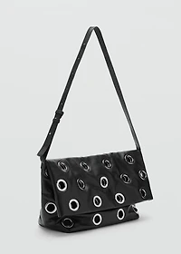Crossbody bag with eyelets