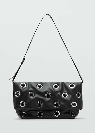Crossbody bag with eyelets
