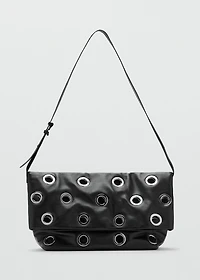 Crossbody bag with eyelets