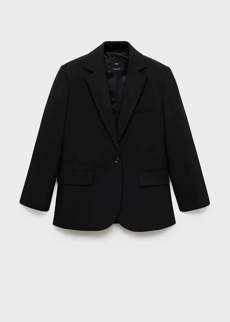 Straight blazer with flap pockets