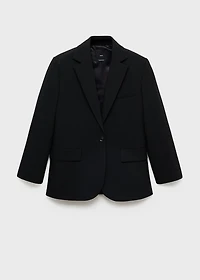 Straight blazer with flap pockets