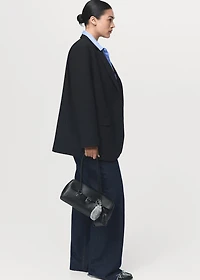 Straight blazer with flap pockets
