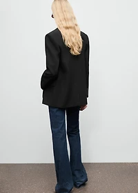 Straight blazer with flap pockets