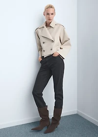 Mid-rise straight jeans