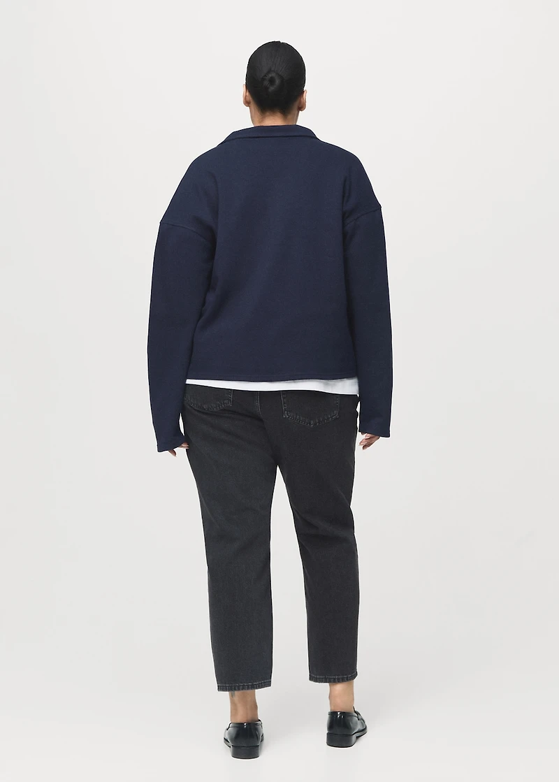 Mid-rise straight jeans