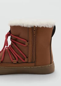 Hair lace ankle boots