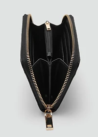 Medium glossy croc wallet