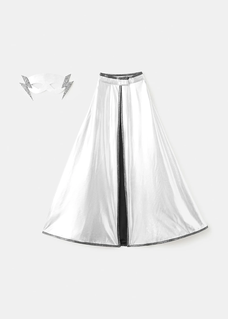 Cape and lightning mask