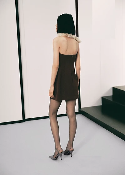 Strapless flared dress