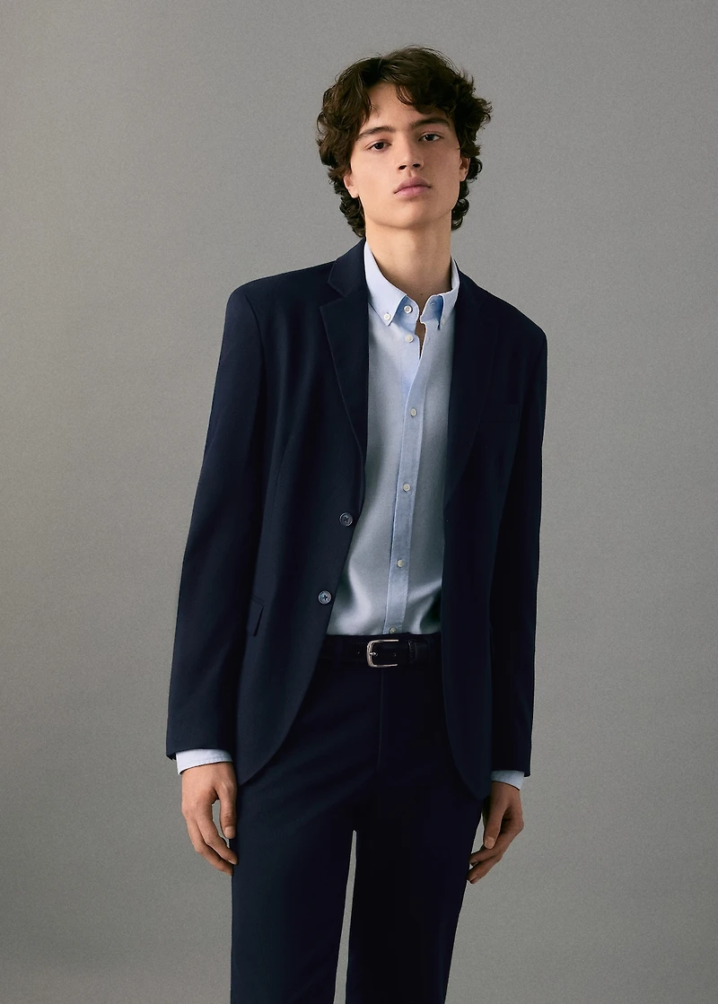 Straight-fit suit jacket
