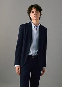 Straight-fit suit jacket