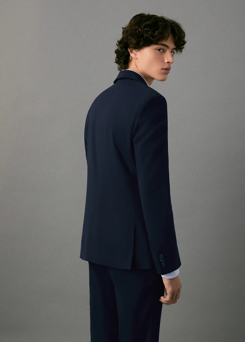 Straight-fit suit jacket