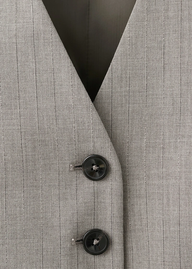 Wool-blend suit vest