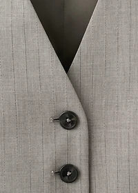 Wool-blend suit vest