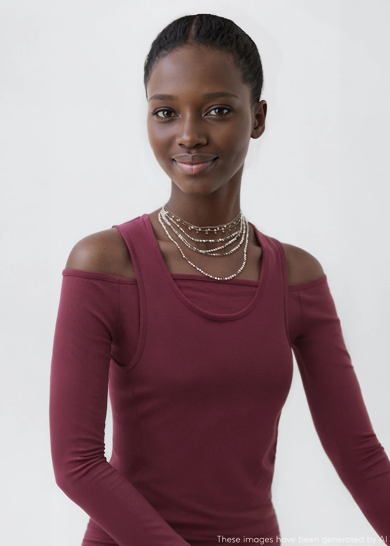 Long dress with cut-out