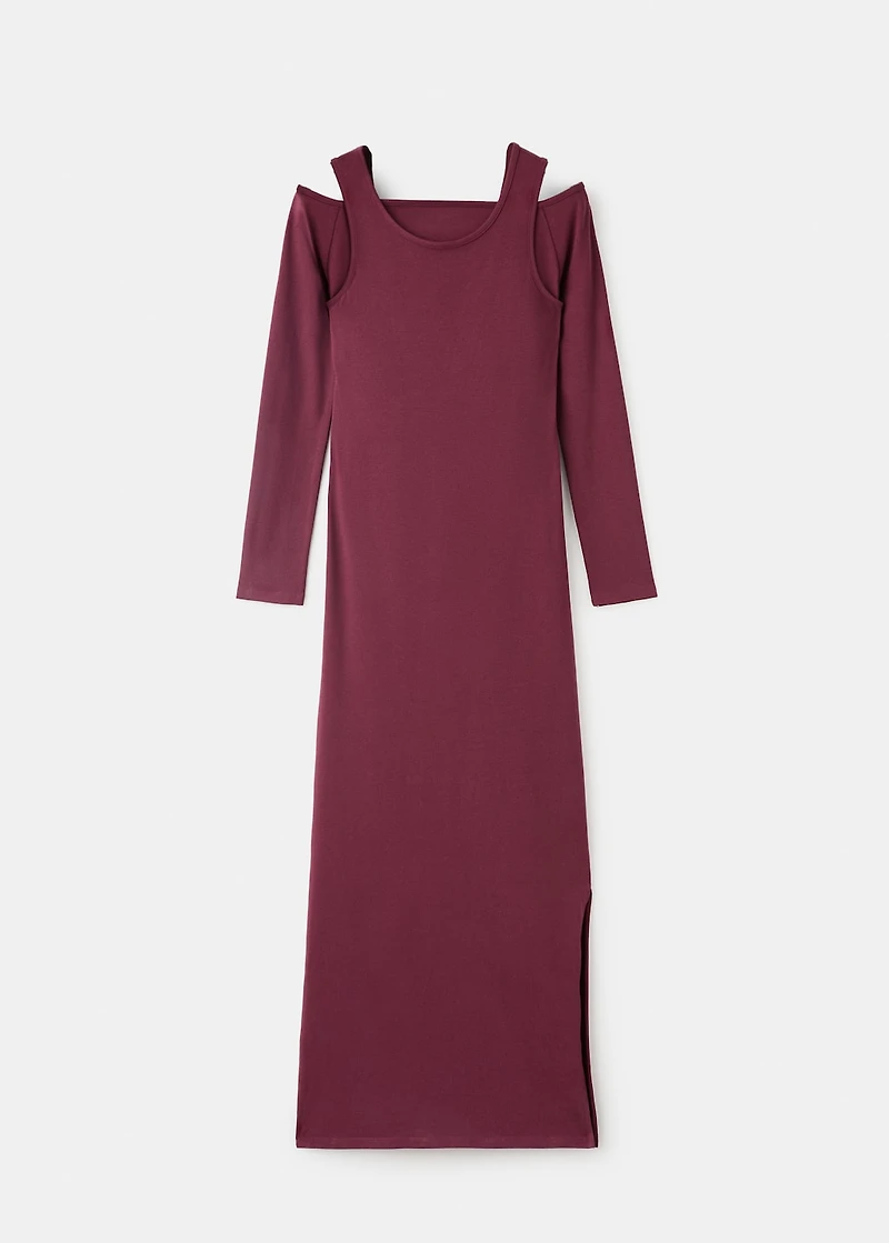 Long dress with cut-out