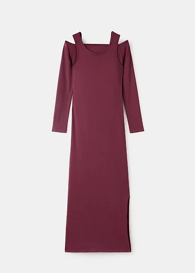 Long dress with cut-out