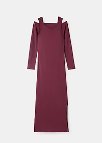 Long dress with cut-out