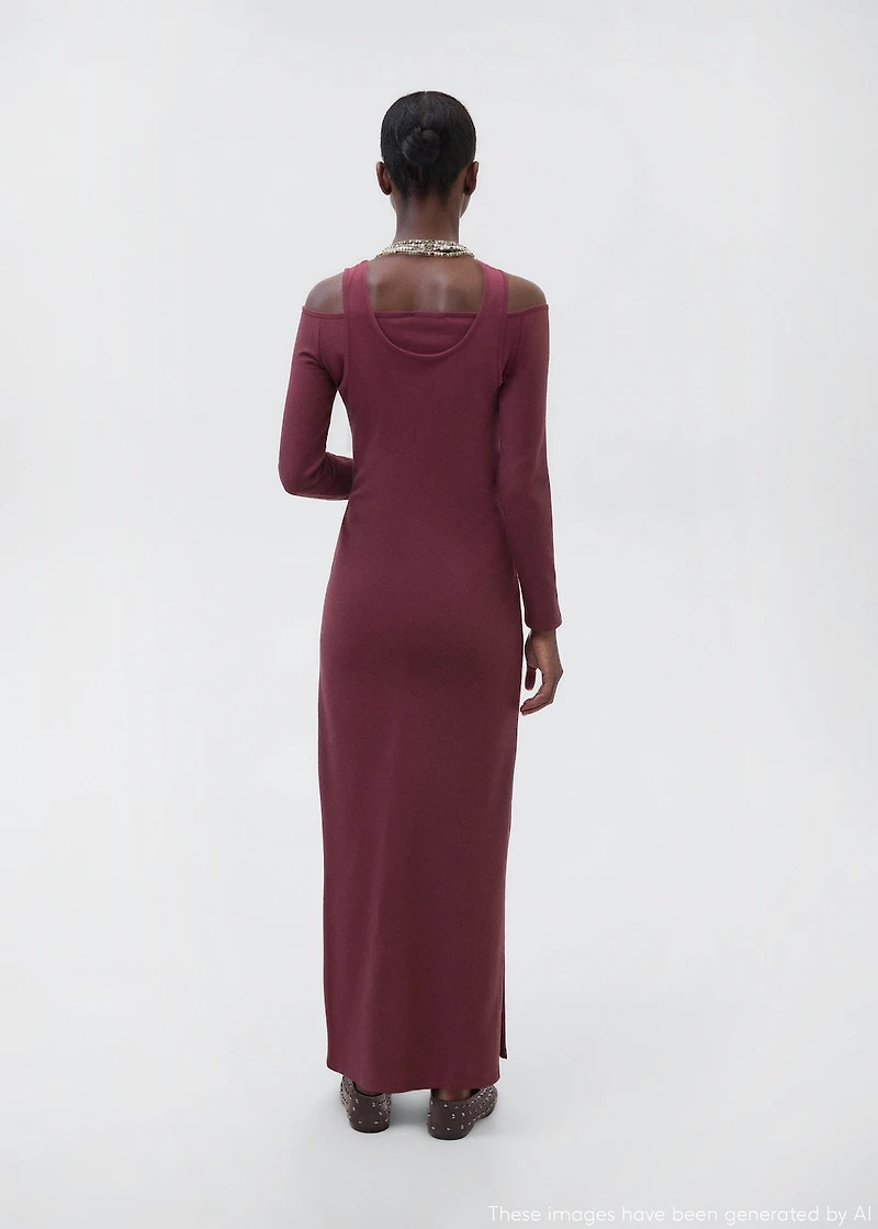 Long dress with cut-out