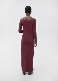 Long dress with cut-out