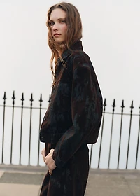 Wide-leg devoré jeans