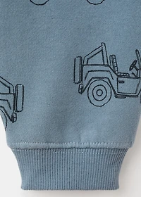 Printed cotton joggers