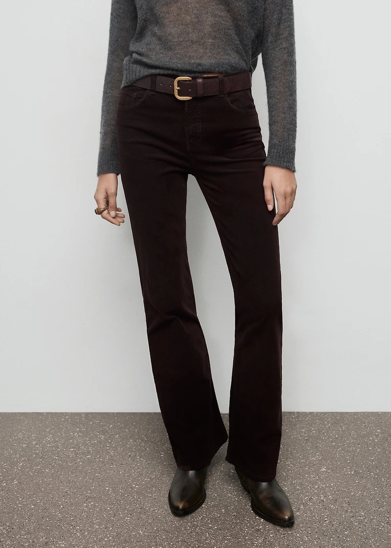 Velvet flared jeans