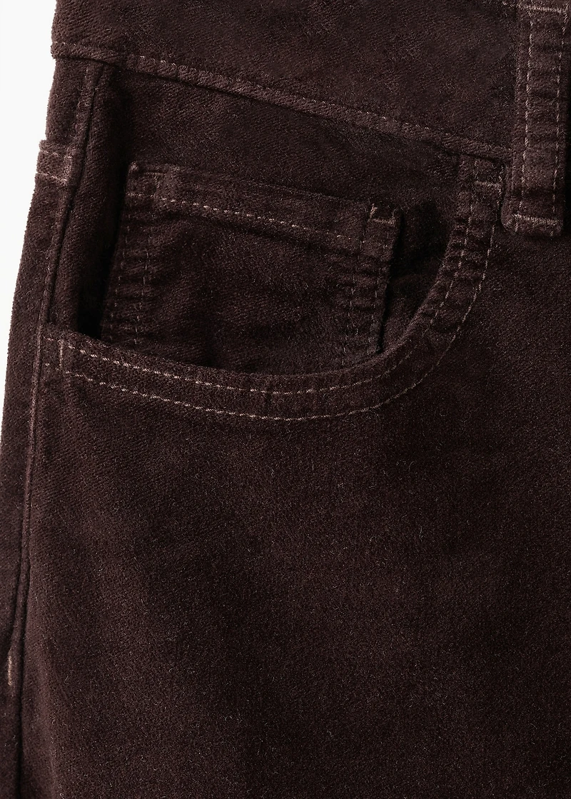 Velvet flared jeans