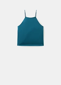 Satin halter-neck top
