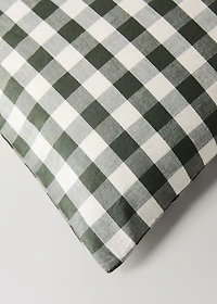 Yarn-dyed cotton gingham check duvet cover for 135/140 bed