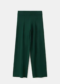 Knitted trousers with stitching detail