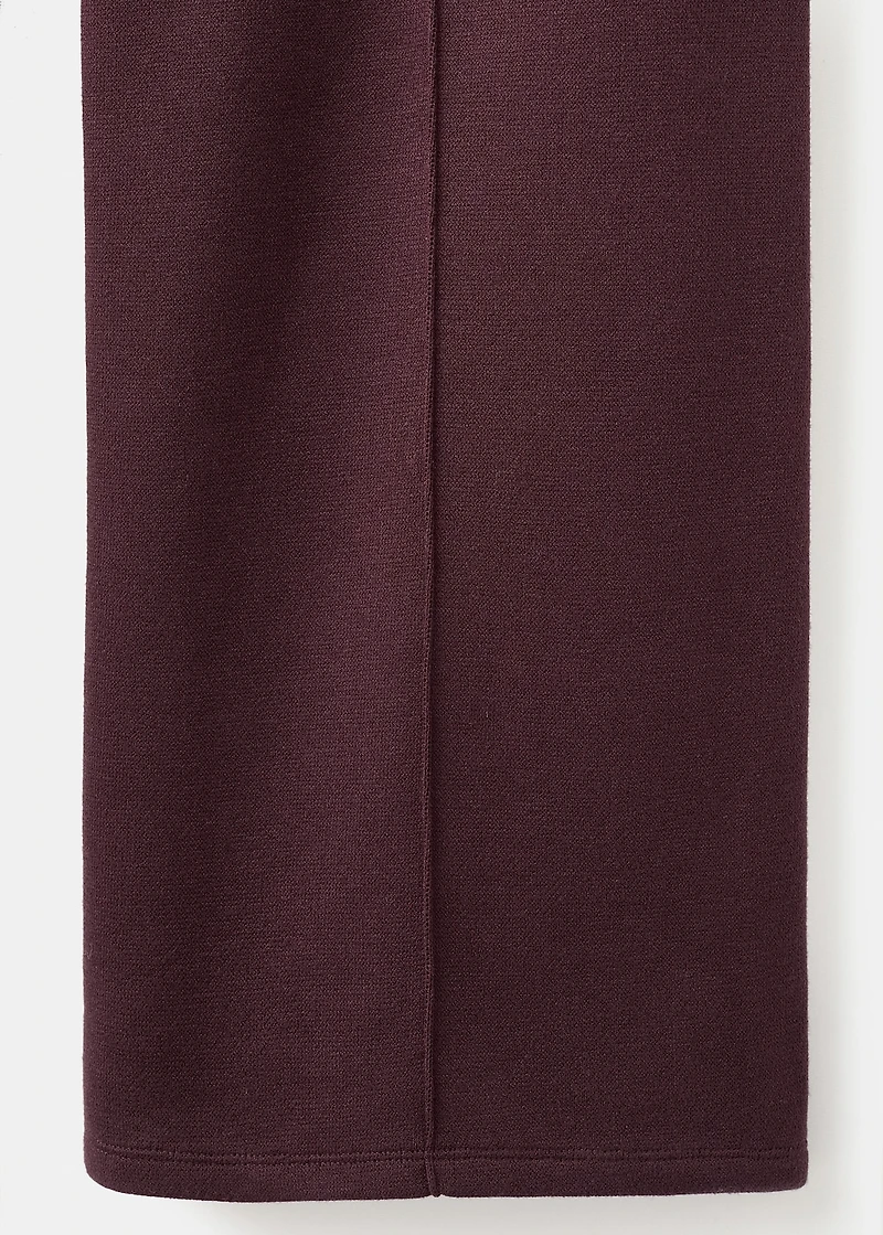 Seam-detail straight-fit pants