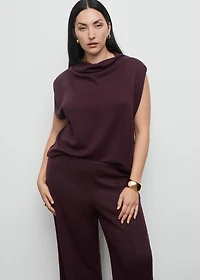 Seam-detail straight-fit pants