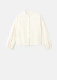 Embroidered lyocell blouse