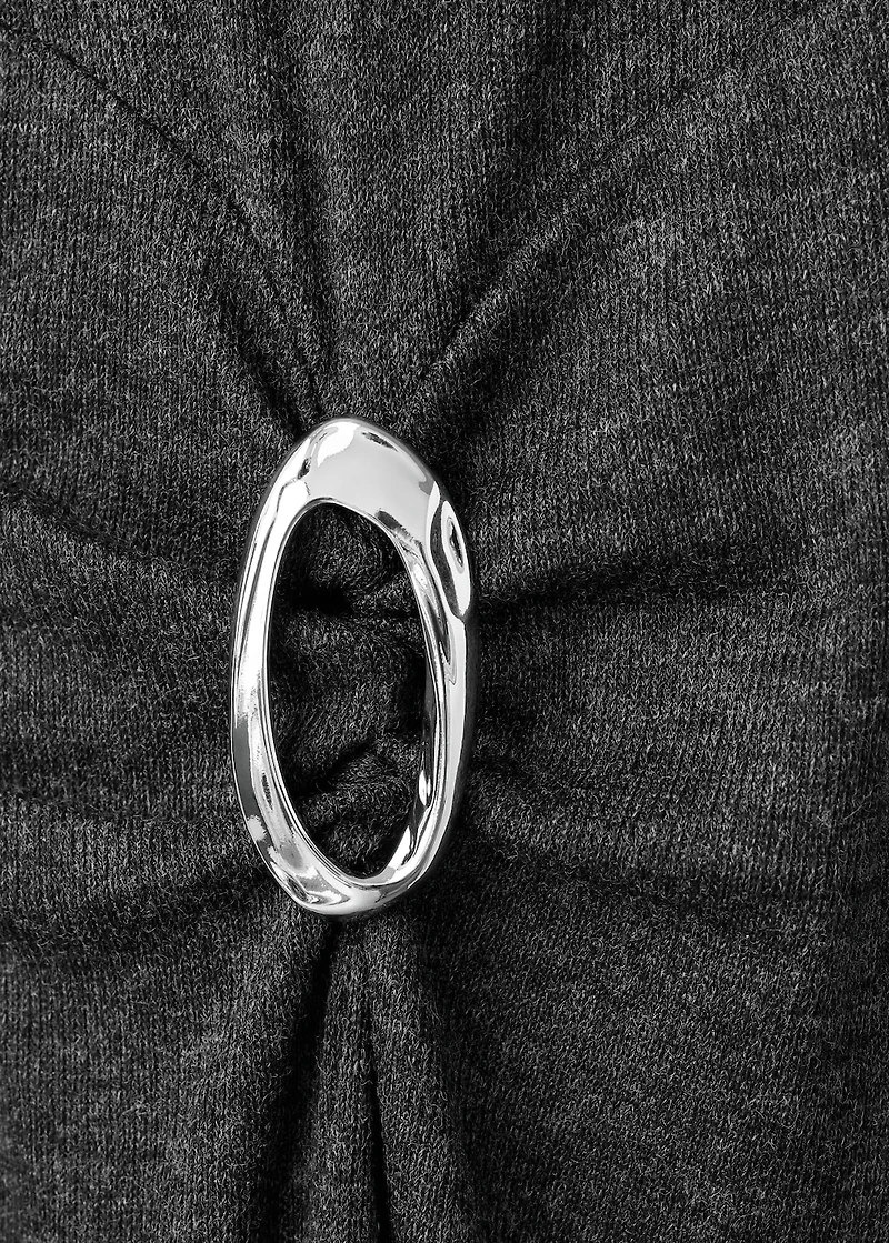 Ruched dress with ring